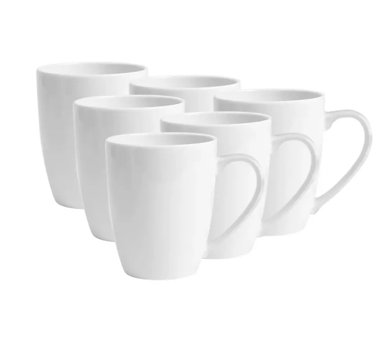 MG HOME | ZESTAW KUBKÓW PORCELANOWYCH CLASSIC 6x360 ml