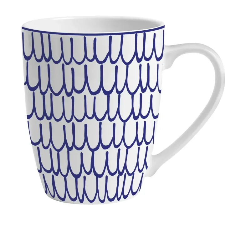 MG HOME | ZESTAW KUBKÓW PORCELANOWYCH FIORI 6x360 ml