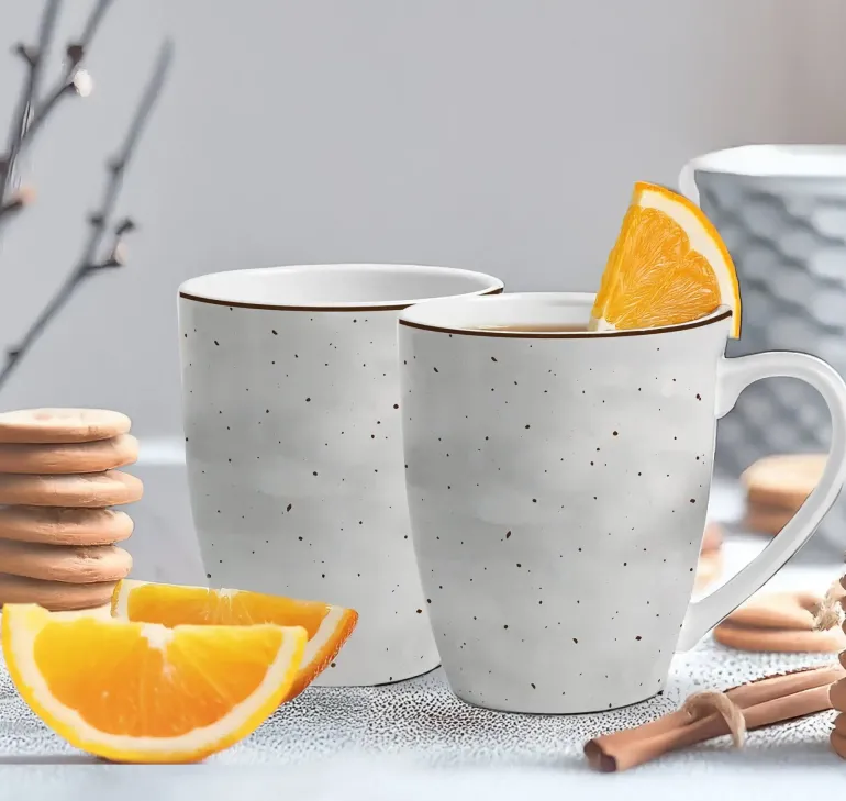 MG HOME | ZESTAW KUBKÓW PORCELANOWYCH ANTICO 6x360 ml
