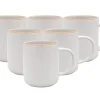 MG HOME | ZESTAW KUBKÓW Z KAMIONKI ARTENA WHITE 6x400 ml