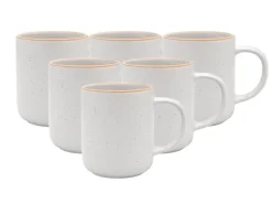 MG HOME | ZESTAW KUBKÓW Z KAMIONKI ARTENA WHITE 6x400 ml