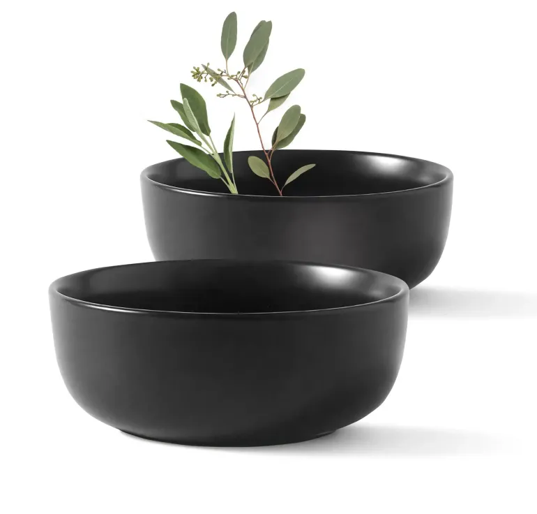 MG HOME | ZESTAW MISEK Z KAMIONKI ARTENA BLACK 4x780 ml
