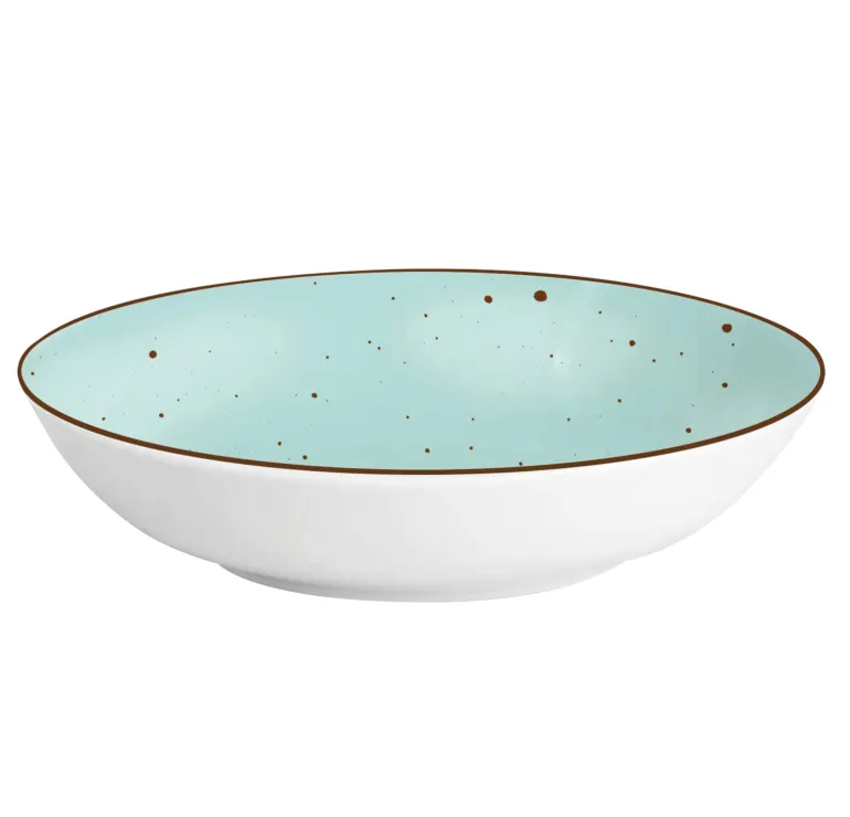 MG HOME | ZESTAW OBIADOWY Z PORCELANY GEMMA GREEN 18 EL / 6 OS