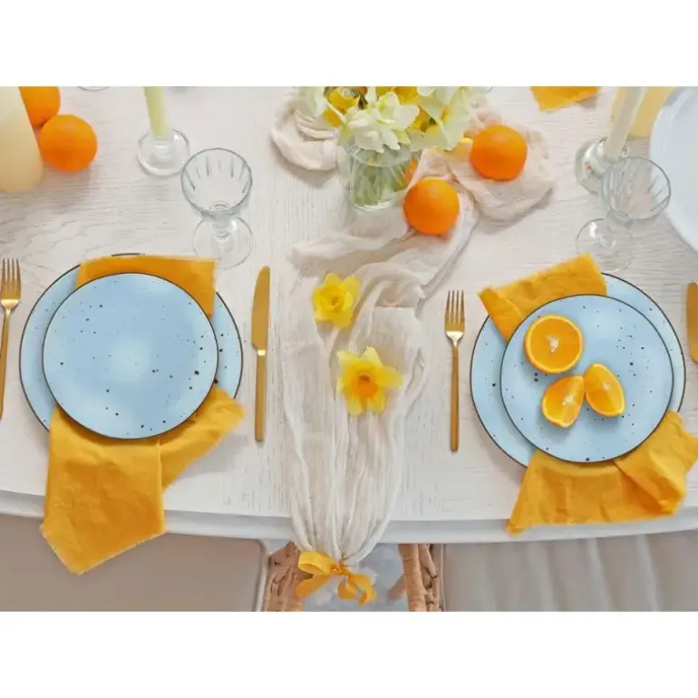 MG HOME | ZESTAW OBIADOWY Z PORCELANY GEMMA BLUE 36 EL / 12 OS