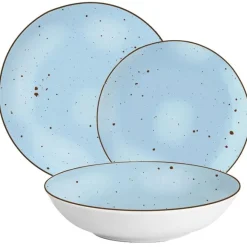 MG HOME | ZESTAW OBIADOWY Z PORCELANY GEMMA BLUE 54 EL / 18 OS