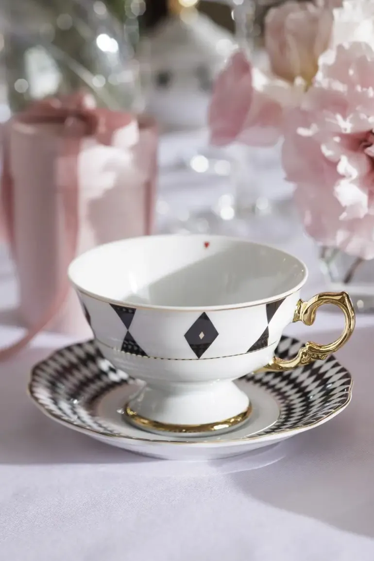ĆMIELÓW ALASKA G539 DAMA KIER Filiżanka niska 180 ml / na nodze / porcelana
