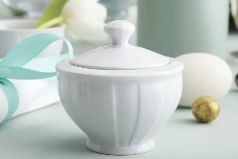 ĆMIELÓW OKTAWA 0001 BIAŁA Zestaw kawowy 21 el / 6 osób / porcelana