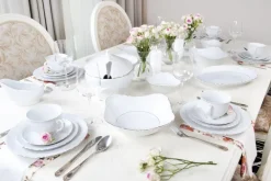ĆMIELÓW ROCOCO 3604 ZŁOTA LINIA Zestaw obiadowy 18 el / 6 osób / porcelana