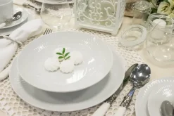 ĆMIELÓW SOFIA 0001 BIAŁA Zestaw obiadowy 18 el / 6 osób / porcelana