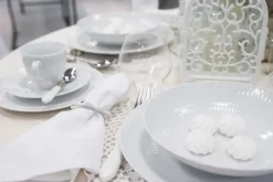 ĆMIELÓW SOFIA 0001 BIAŁA Zestaw obiadowy 18 el / 6 osób / porcelana