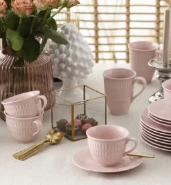 ĆMIELÓW SOFIA LB07 RÓŻANA Zestaw kawowy 24 el dla 12 osób / porcelana