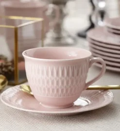 ĆMIELÓW SOFIA LB07 RÓŻANA Zestaw kawowy 24 el dla 12 osób / porcelana
