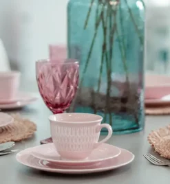 ĆMIELÓW SOFIA LB07 RÓŻANA Zestaw kawowy 24 el dla 12 osób / porcelana