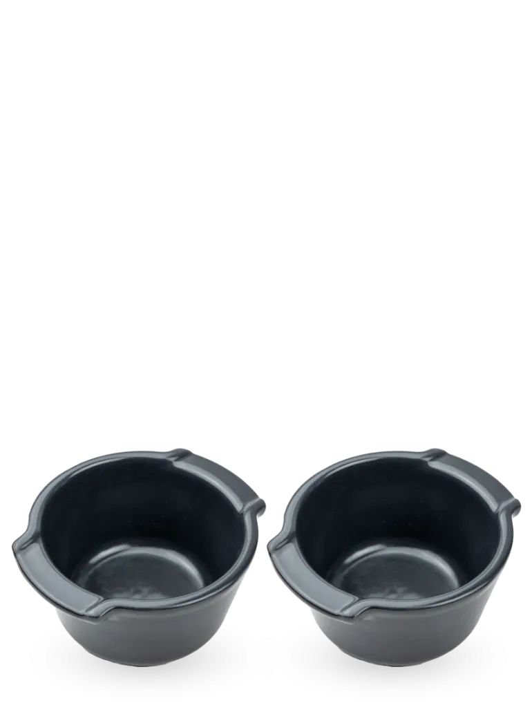 PEUGEOT APPOLIA Naczynia ceramiczne okrągłe 200 ml 2 szt. grafitowe