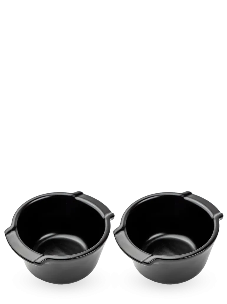 PEUGEOT APPOLIA Naczynia ceramiczne okrągłe 200 ml 2 szt. czarne