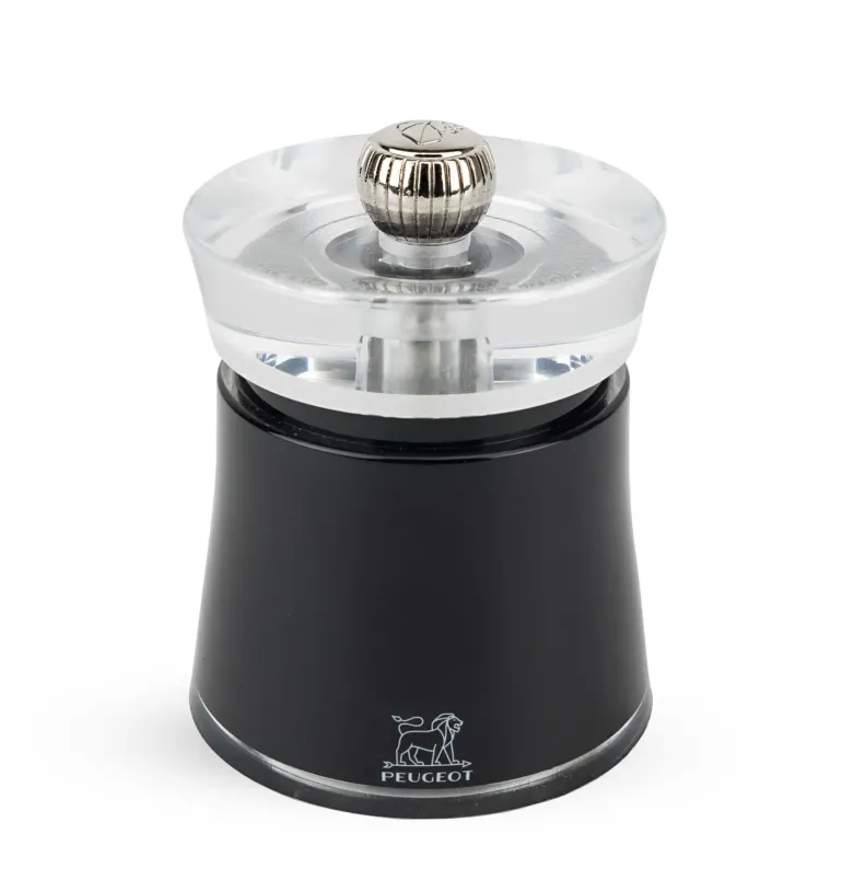 PEUGEOT BALI Młynek do pieprzu 8 cm / czarny / akryl + stal nierdzewna
