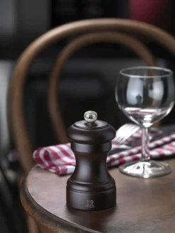 PEUGEOT BISTRO Młynek do soli 10 cm / czarny / drewno