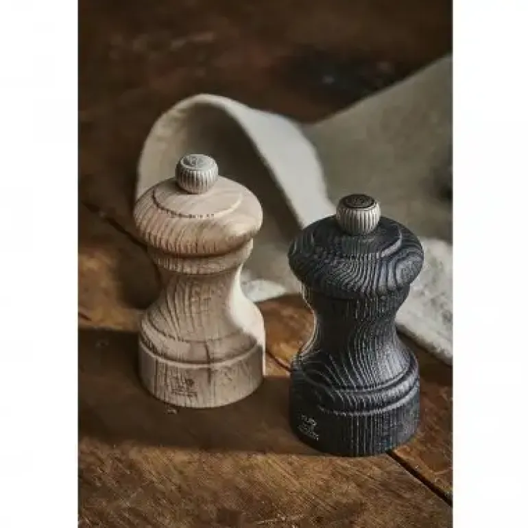 PEUGEOT BISTRO NATURE BLACK Młynek do pieprzu 10 cm / drewno bukowe
