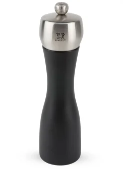 PEUGEOT FIDJI Młynek do soli 20 cm / czarny mat / drewno + stal nierdzewna