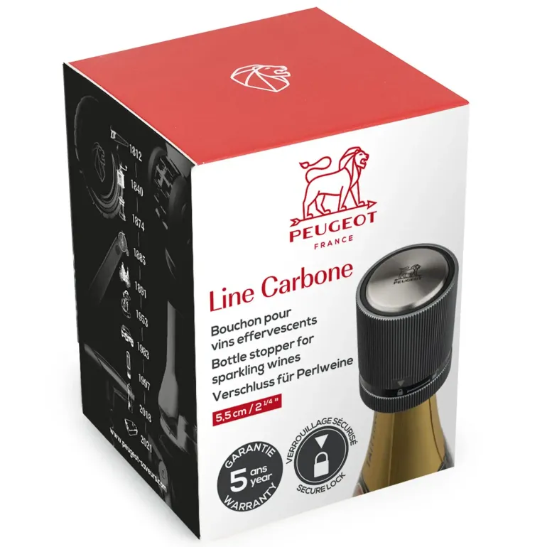 PEUGEOT LINE Zatyczka do szampana / wina musującego / CARBONE