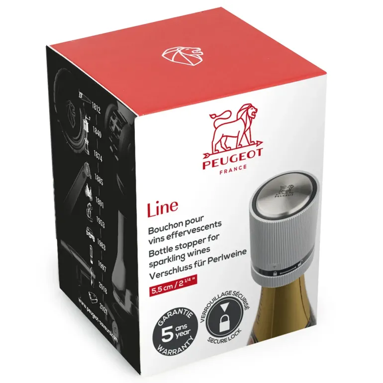 PEUGEOT LINE Zatyczka do win musujących szara