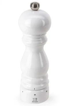 PEUGEOT PARIS Młynek do pieprzu 18 cm / biały lakier / drewno bukowe