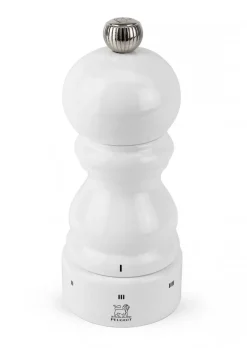 PEUGEOT PARIS Młynek do pieprzu 12 cm / biały lakier / drewno bukowe