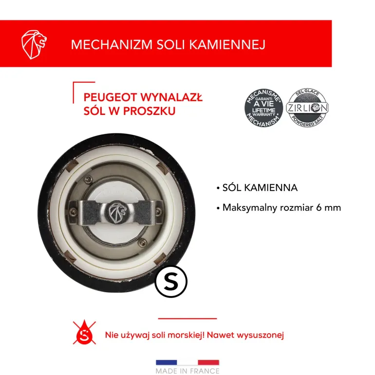 PEUGEOT PARIS Młynek do soli 22 cm Red Passion u-select