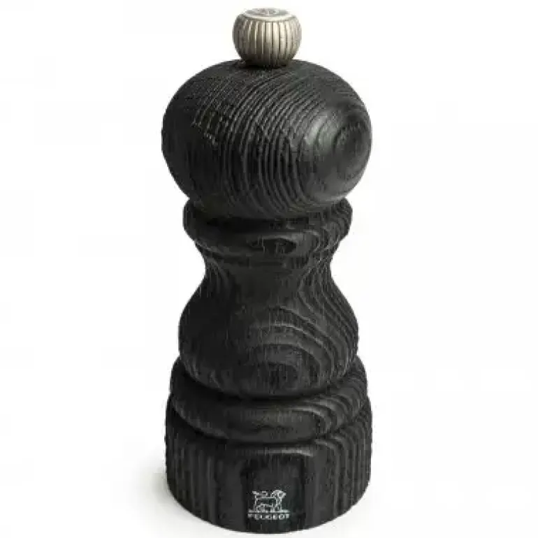 PEUGEOT PARIS NATURE BLACK Młynek do soli 12 cm / drewno bukowe
