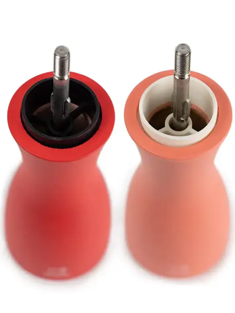 PEUGEOT TAHITI DUO Zestaw młynków do soli i pieprzu 15 cm / drewno bukowe / czerwony
