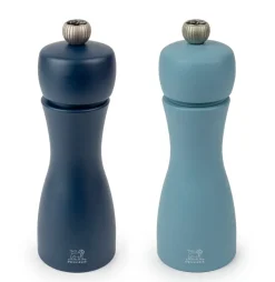 PEUGEOT TAHITI DUO Zestaw młynków do soli i pieprzu 15 cm / drewno bukowe / niebieski
