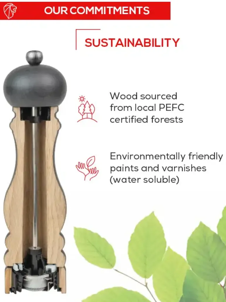 PEUGEOT TAHITI DUO Zestaw młynków do soli i pieprzu 15 cm / drewno bukowe / niebieski