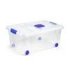 PLASTIC FORTE Pojemnik do przechowywania na kółkach 36 L / transparentny / tworzywo sztuczne