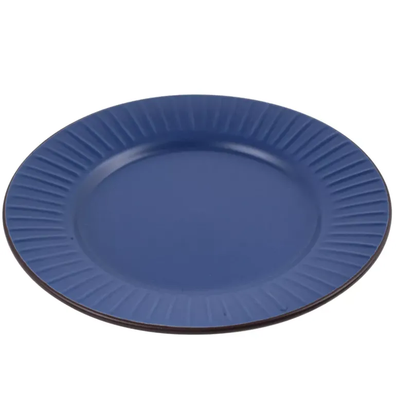 PRIMA DECO BRENTA Komplet obiadowy 36 el dla 12 os / kamionka / granatowy mat