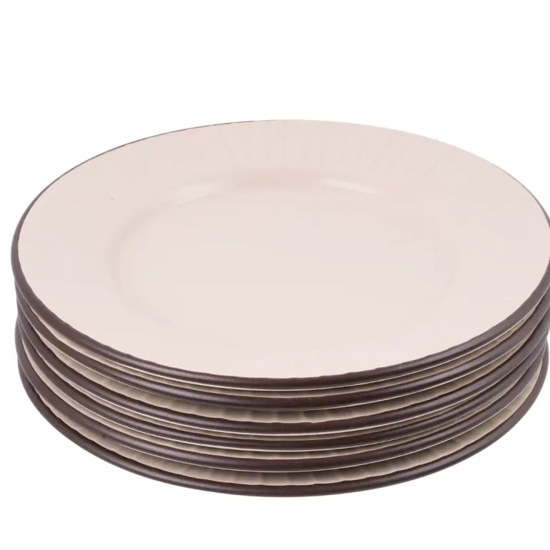 PRIMA DECO BRENTA Komplet obiadowy 54 el dla 18 os / kamionka / kaszmirowy mat