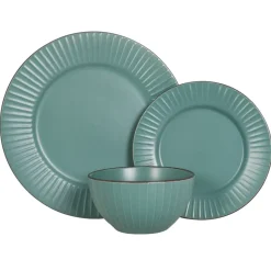 PRIMA DECO BRENTA Komplet obiadowy 54 el dla 18 os / kamionka / morski mat