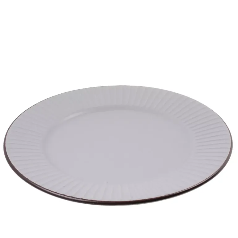 PRIMA DECO BRENTA Komplet obiadowy 54 el dla 18 os / kamionka / szary mat