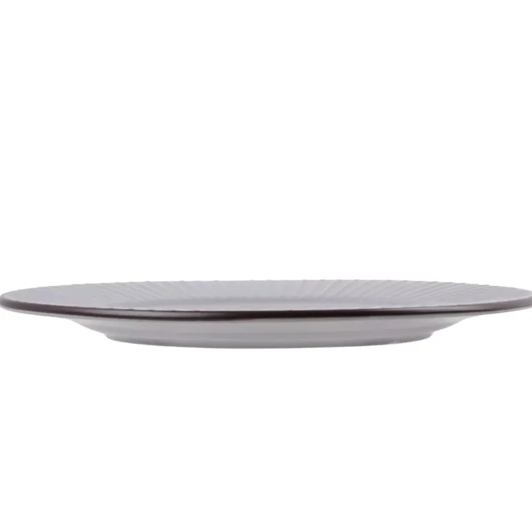 PRIMA DECO BRENTA Komplet obiadowy 54 el dla 18 os / kamionka / szary mat