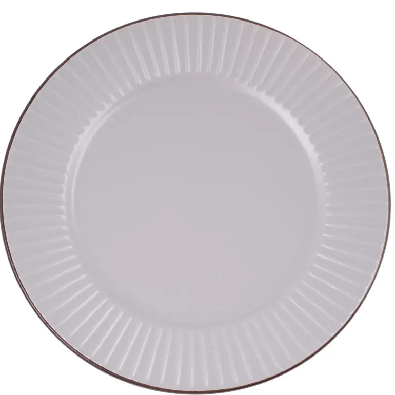 PRIMA DECO BRENTA Komplet obiadowy 54 el dla 18 os / kamionka / szary mat