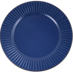 PRIMA DECO BRENTA Komplet obiadowy 18 el dla 6 os / kamionka / granatowy mat