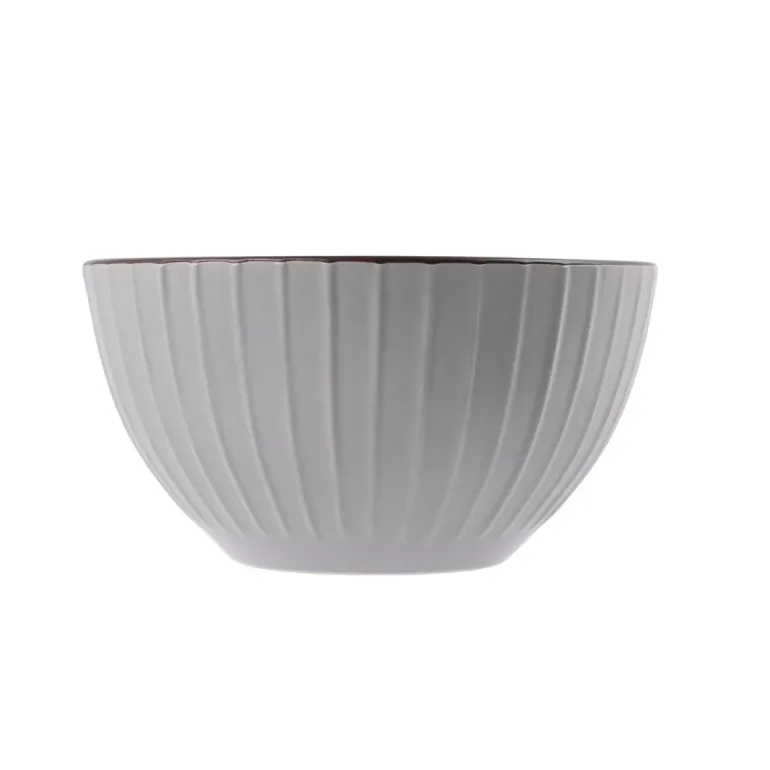 PRIMA DECO BRENTA Komplet obiadowy 36 el dla 12 os / kamionka / szary mat
