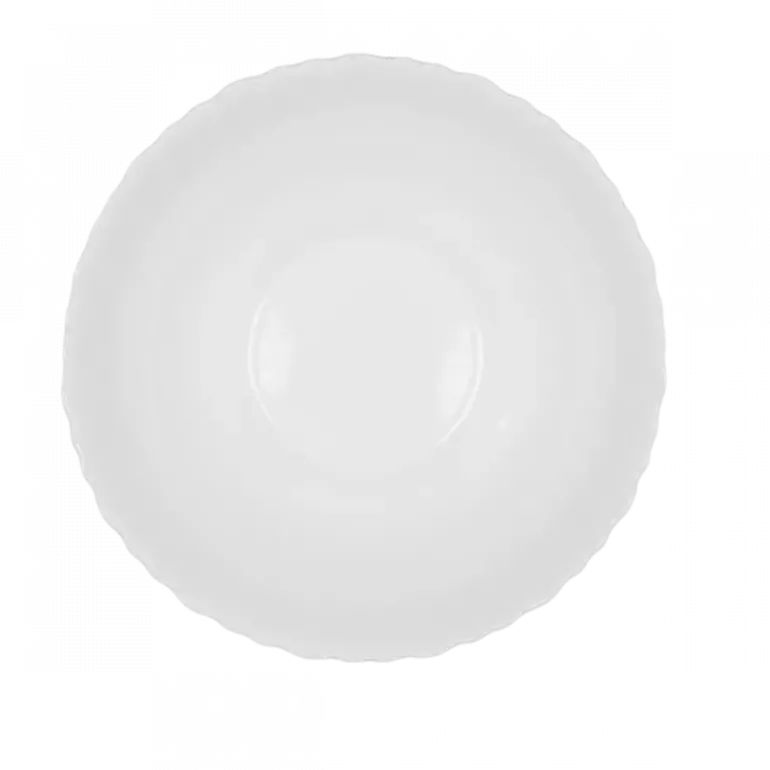 PRIMA DECO CARBO Komplet obiadowy 36 el dla 12 os / biały / karbowany rant / szkło hartowane