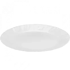 PRIMA DECO CARBO Komplet obiadowy 54 el dla 18 os / biały / karbowany rant / szkło hartowane