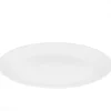 PRIMA DECO CARBO Półmisek owalny 20x15,5 cm / biały / karbowany rant / szkło hartowane