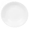 PRIMA DECO CARBO Talerz głęboki do zupy 22 cm / biały / karbowany rant / szkło hartowane