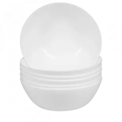 PRIMA DECO CLASSIC Komplet obiadowy OPALEX 18 el dla 6 os / z miseczką / biały / szkło hartowane