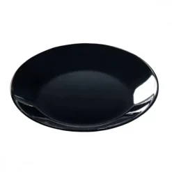 PRIMA DECO CLASSIC Talerz deserowy 18 cm / czarny / szkło hartowane