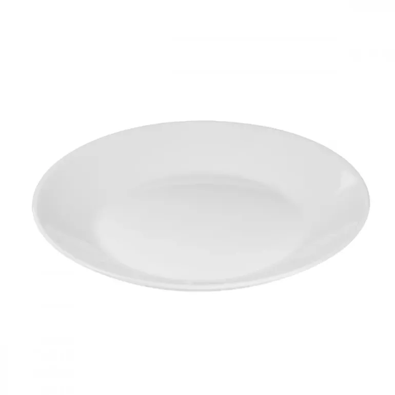 PRIMA DECO CLASSIC Talerz deserowy 18 cm / biały / szkło hartowane