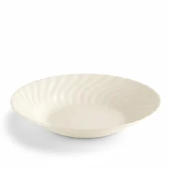 PRIMA DECO EMBOSS Komplet obiadowy 18 el dla 6 os karbowany / porcelana ecru