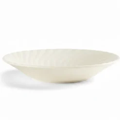 PRIMA DECO EMBOSS Komplet obiadowy 18 el dla 6 os karbowany / porcelana ecru